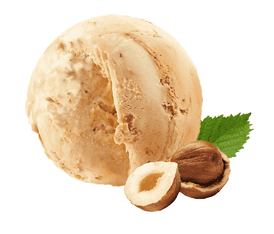 sorbet de cookie com avelã